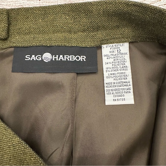 Vintage 90s Green Maxi Skirt 12 Western Southwest Heritage Preppy Equestrian - Picture 8 of 8